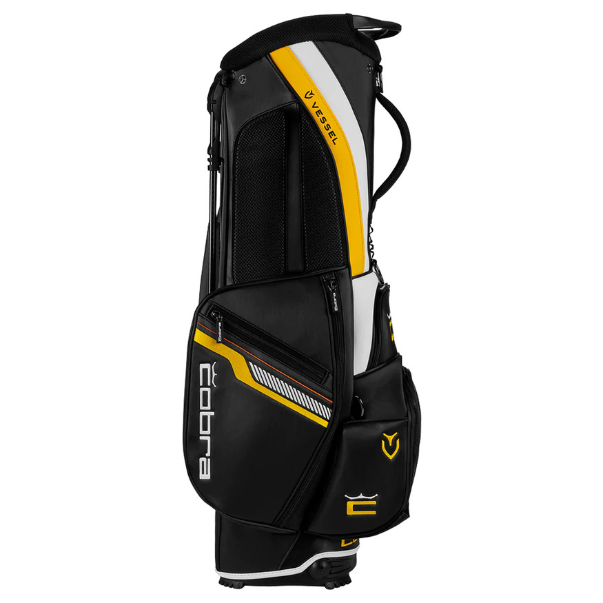 Cobra x Vessel LTDX Tour Stand Golf Bag, Black/ White/ Yellow
