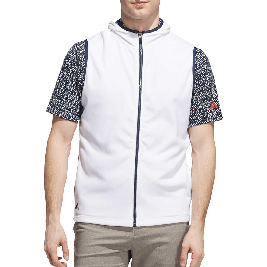 Adidas Ultimate365 Golf Fleece Hooded Vest - Men's Full-Zip