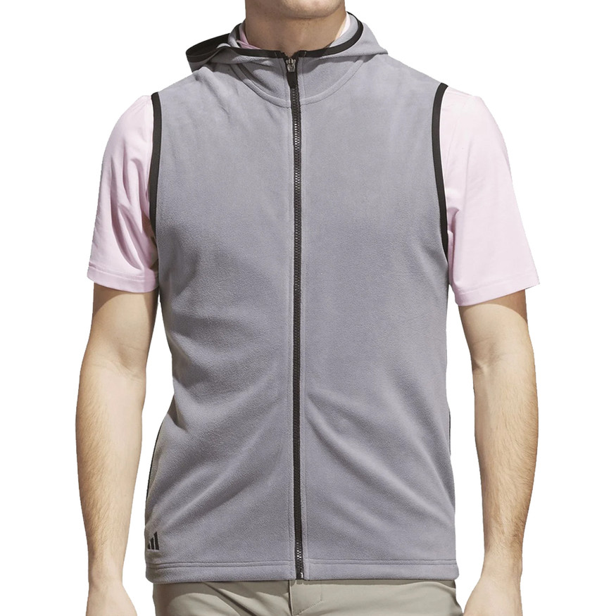 Adidas Ultimate365 Golf Fleece Hooded Vest - Men's Full-Zip Performance Layer