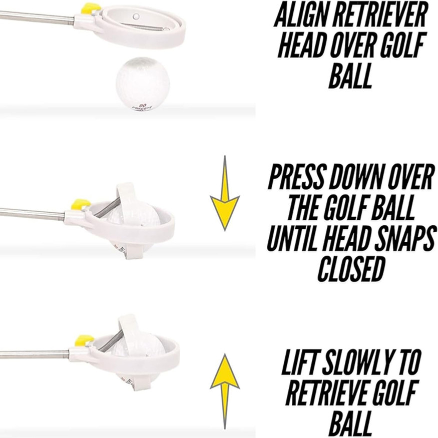 I Gotcha 10' Compact Stainless Steel Golf Ball Retriever