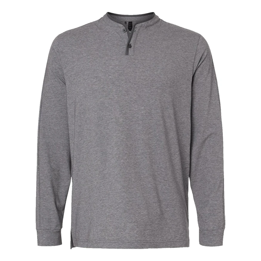 Adidas Golf Men's Performance Long Sleeve Henley Shirt – Lightweight Moisture-Wicking Athletic Tee