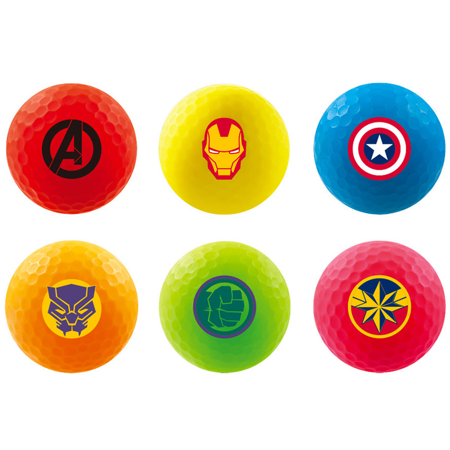 Volvik Vimat Marvel Avengers Golf Ball Set – 6-Pack Captain America, Iron Man, Hulk & More
