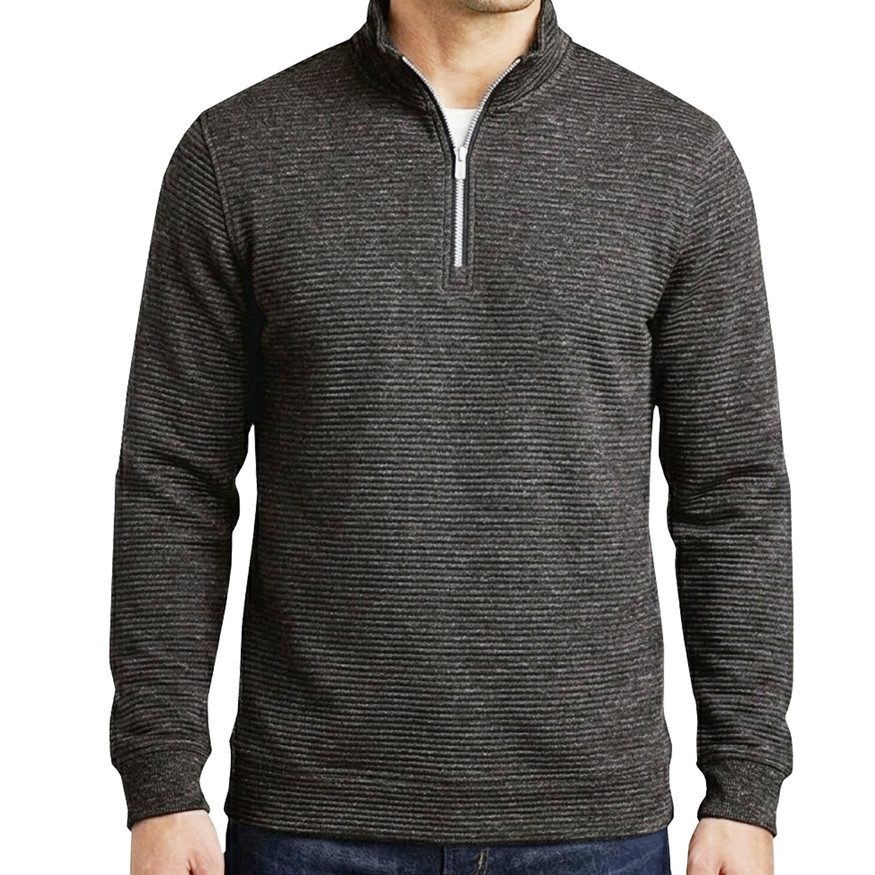Original Penguin Men’s Horizontal Textured 1/4 Zip Golf Pullover Sweater - Golf Layering Piece