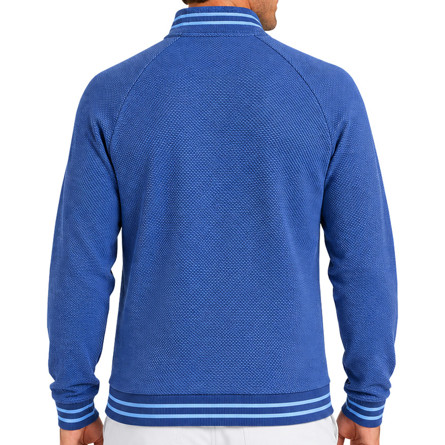 Original Penguin Men’s Waffle Textured 1/4 Zip Golf Pullover Sweater - Golf Layering Piece