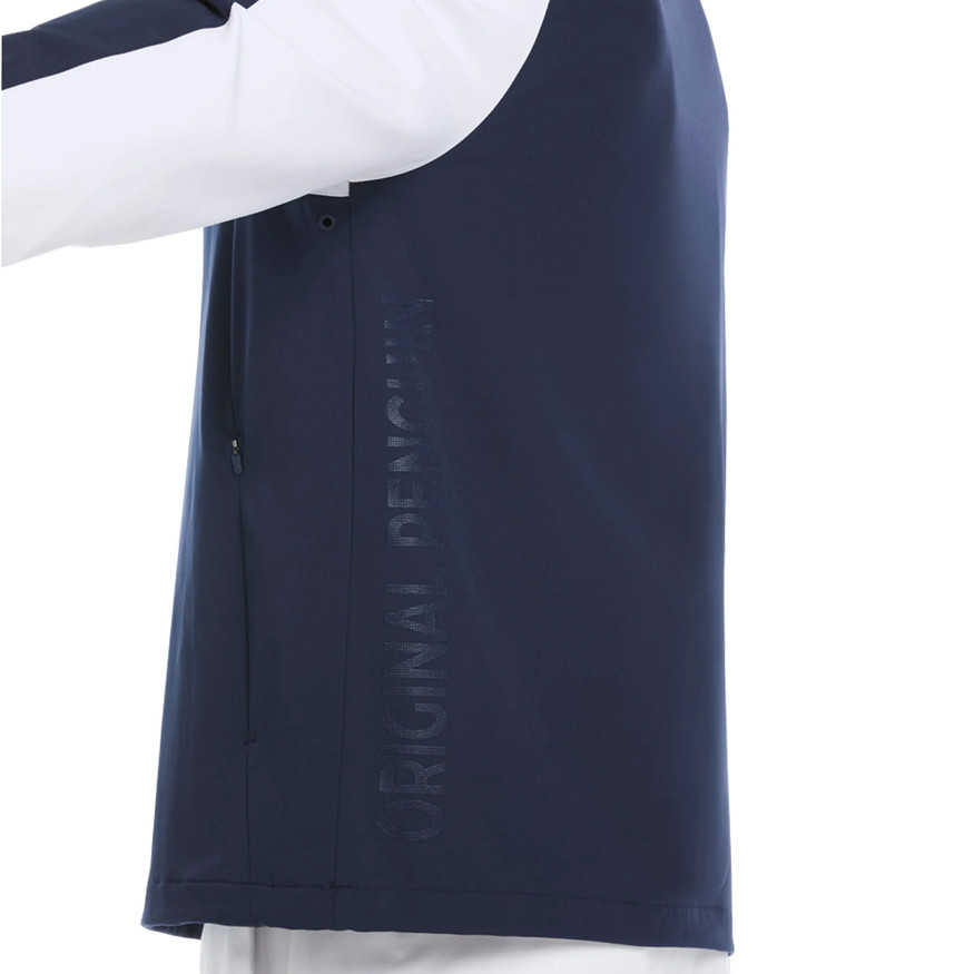 Original Penguin Men's Quarter Zip Color Block Golf Jacket - Golf