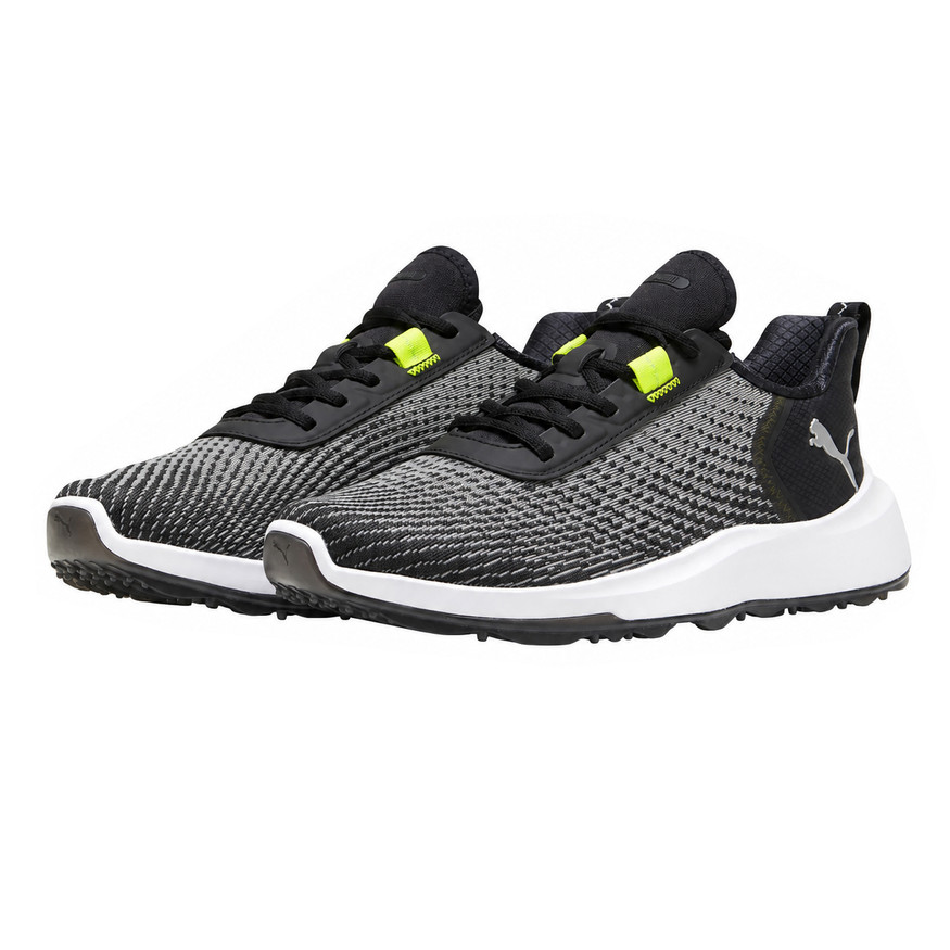 PUMA GOLF DISC シューズ ブラック/ライム Puma Men's Fusion Crush Spikeless Waterproof Golf Shoes