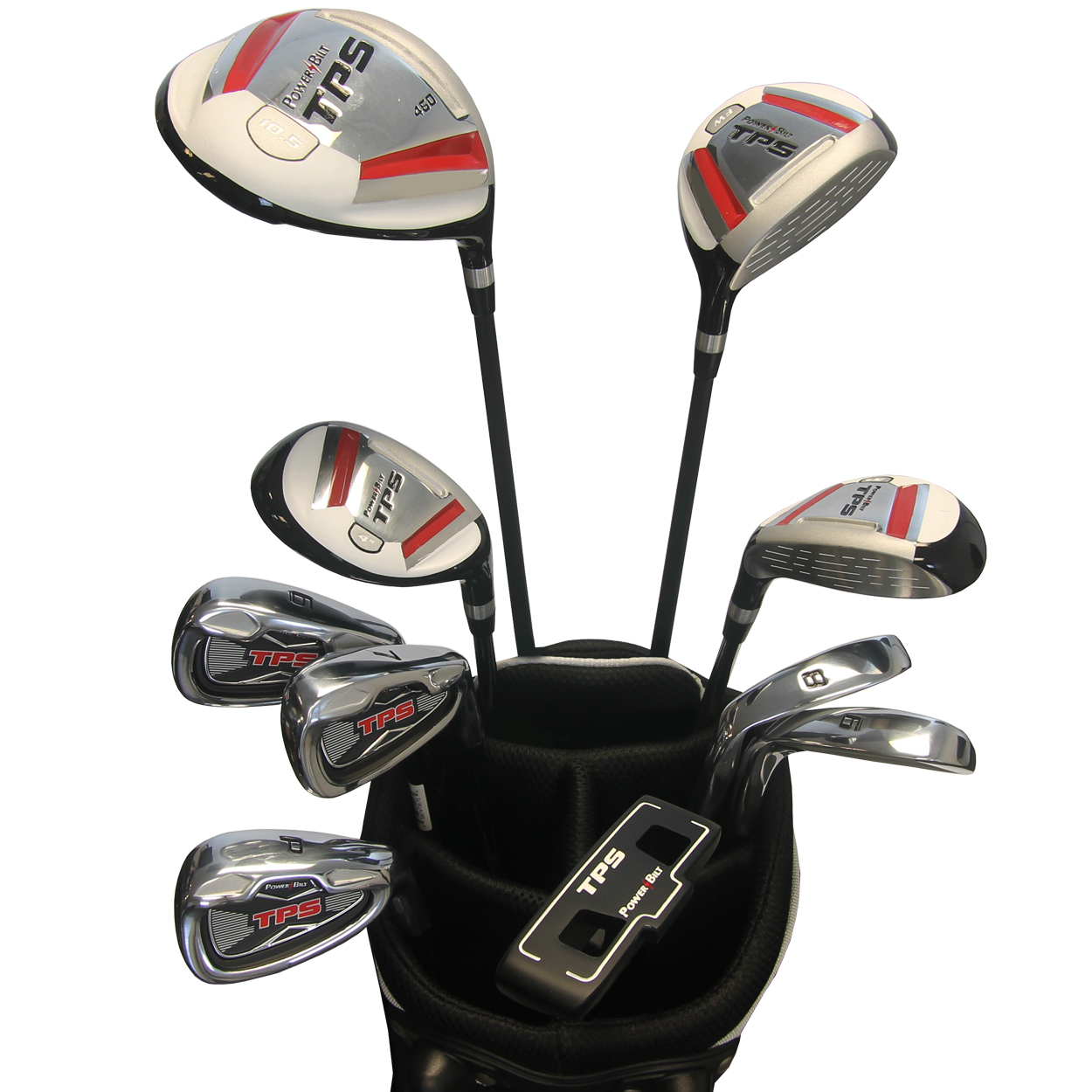Lot De 7 Fers à Golf PowerBilt TPS (3,4,5,6,9,PW,SW) - Pour Droitier - Occasion