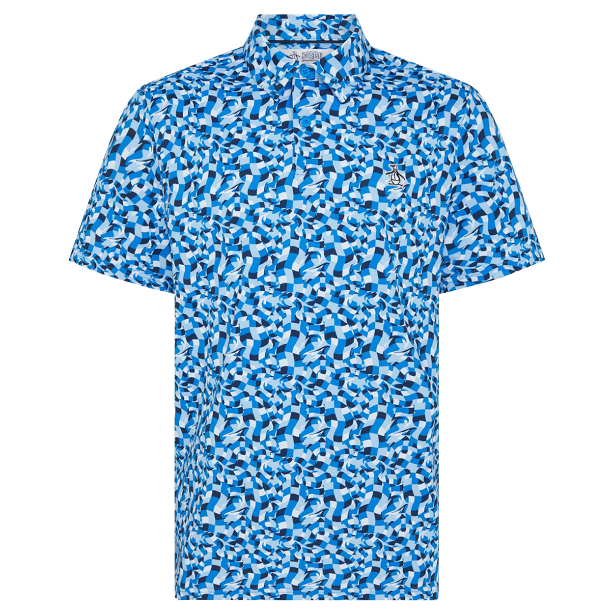 Original Penguin Men's All Over Print Underwater Mosaic Golf Polo