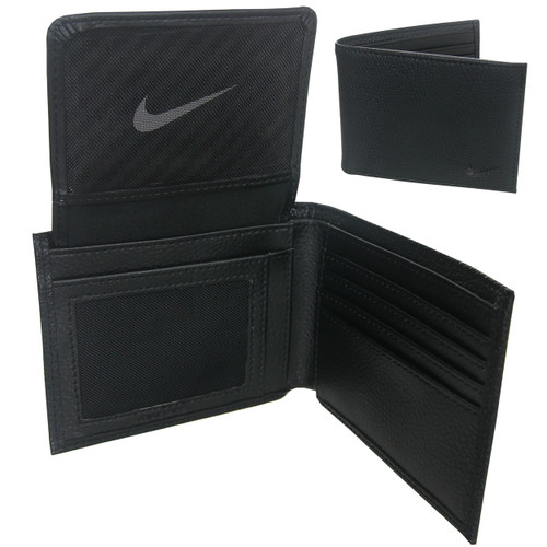 black leather nike wallet