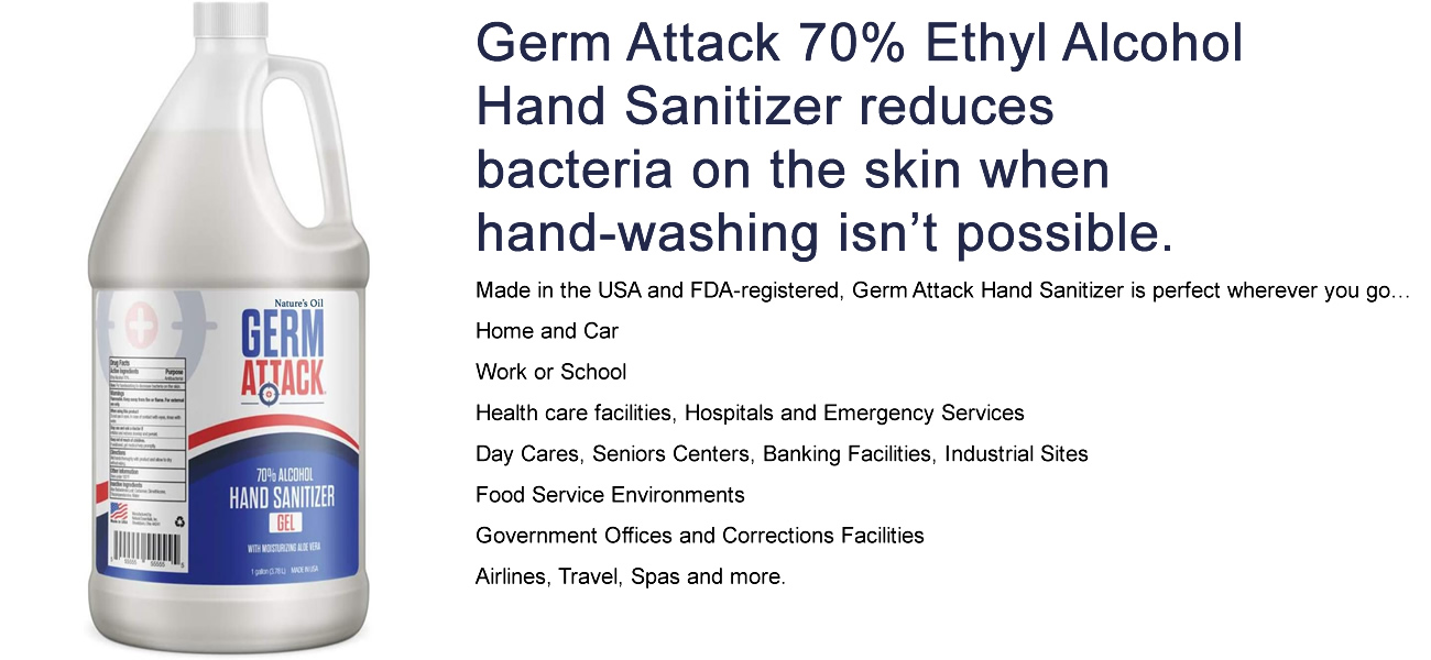 Germ Attack  Hand Sanitizer and Cleaning Products