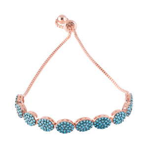 925 Sterling Silver with Rose Gold Overlay / Turquoise