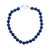925 Sterling Silver with White Gold Overlay Clasp / Polished Lapis Lazuli