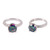 925 Sterling Silver with White Gold Overlay / Mystic Topaz / Zircon