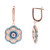 925 Sterling Silver with Rose Gold Overlay / Turquoise / Sapphire / Zircon