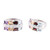 925 Sterling Silver with White Gold Overlay / Amethyst / Citrine / Garnet / Aquamarine / Moonstone