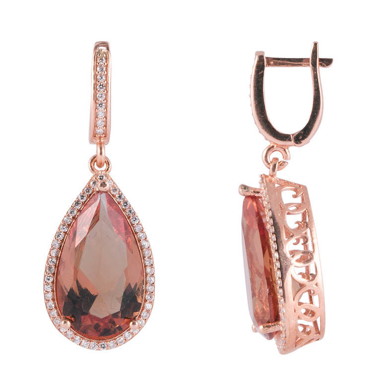 925 Sterling Silver with Rose Gold Overlay / Zultanite / Zircon