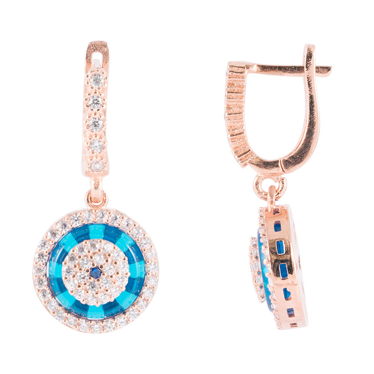 925 Sterling Silver with Rose Gold Overlay / Enamel Work / Zircon