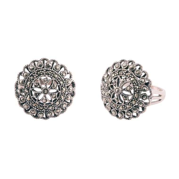 925 Sterling Silver / Marcasite