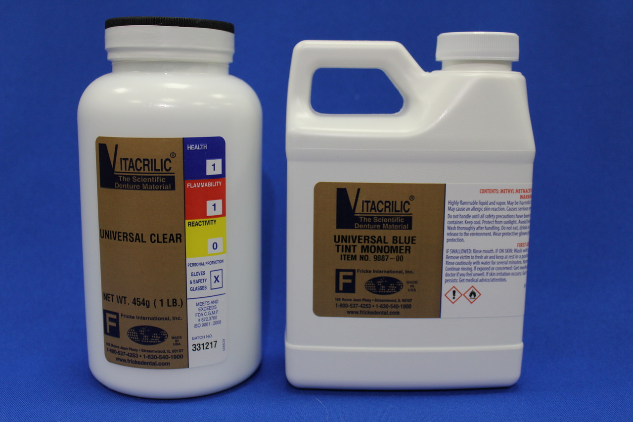 Universal Blue Tinted Monomer (940mL) Fricke Dental