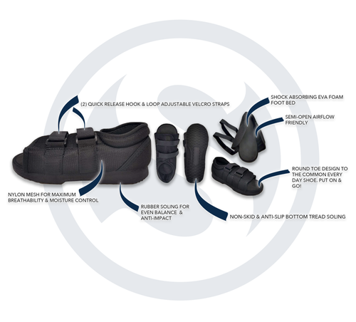 United Ortho® Rigid Sole Post-Op Shoe – Sheridan Surgical