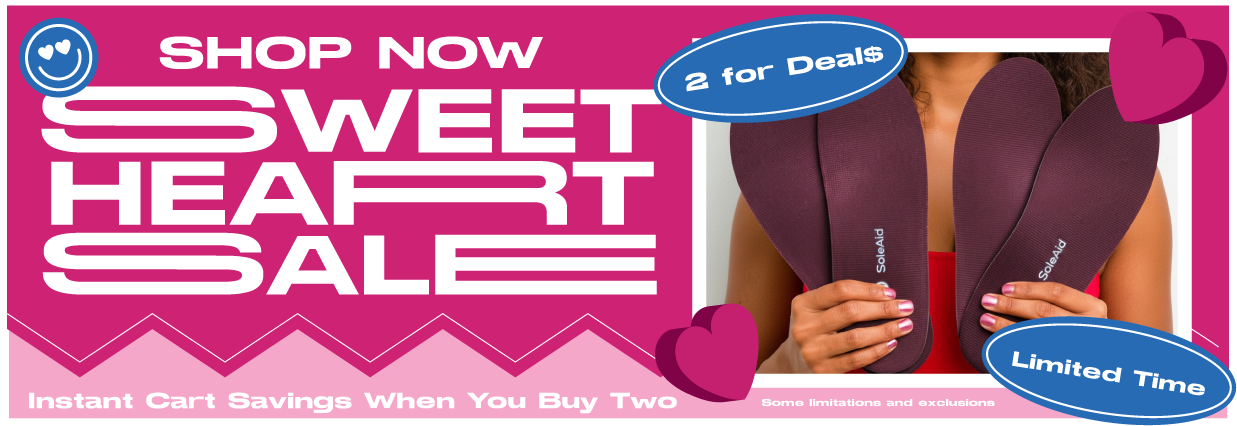 SoleAid Insoles February Deals: Buy 2 and save.
