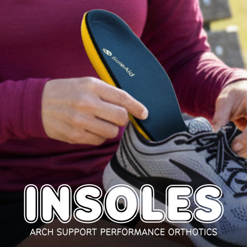 Sole Aid Insoles, Arch supports, full length foot support, orthotic inserts, insoles