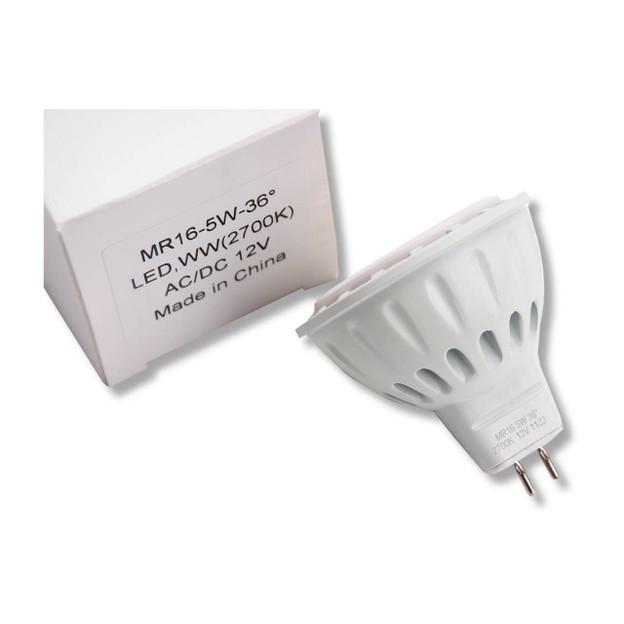 5W MR16 Warm White 2700K Led 36 Degree Beam Angle