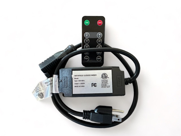 Dimmer, 3 Prong Plug In,120V with Remote Control for Bistro Lights