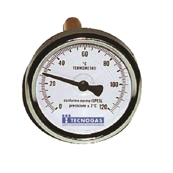 Termometru Tecnogas, 0/120 °C,  DN 63 mm