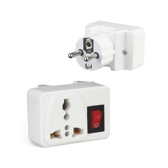 Adaptor ștecher universal cu întrerupător A14