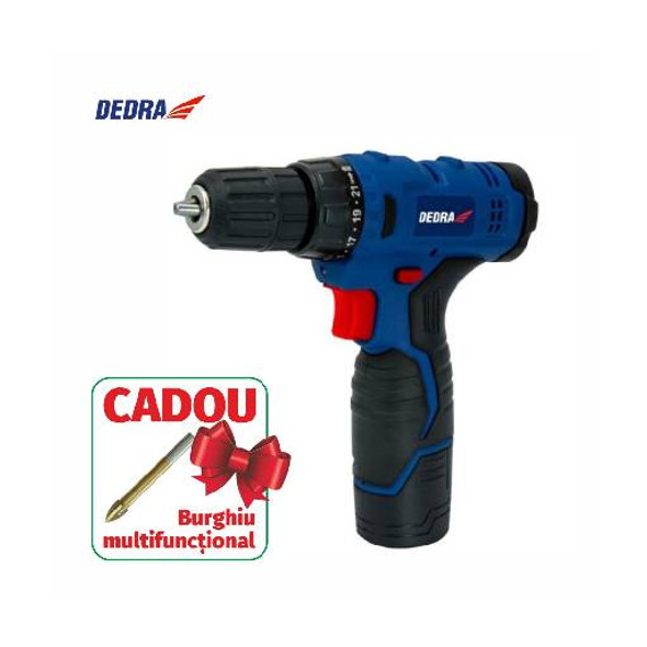 Mașină de găurit cu acumulator 12V, viteza de rotație 0-650 rpm