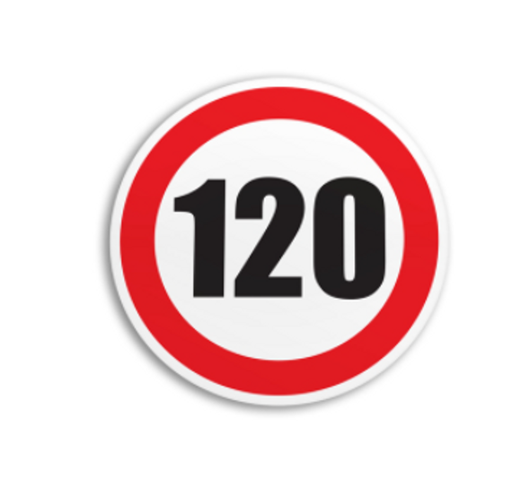 Indicator limitare viteză 120 km/h