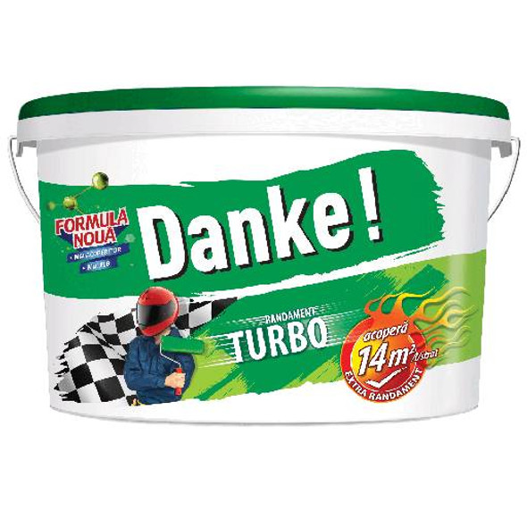 Vopsea lavabilă Danke Turbo, interior, albă, 8.5 L