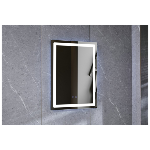 Oglindă cu LED și touch, cu funcție dezaburire, 60 X 80 cm