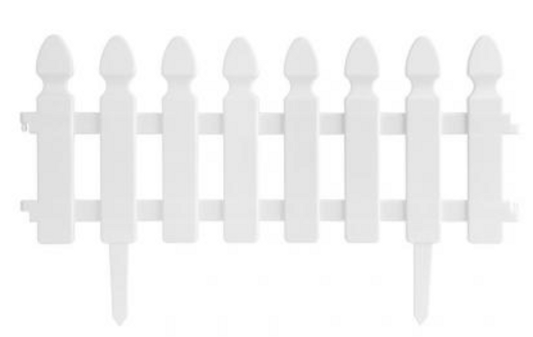 Mini gard decorativ, plastic, alb, 50 x 34 cm