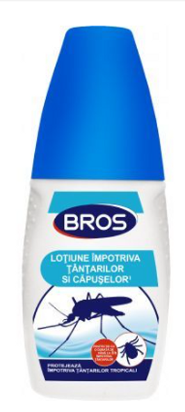 Soluție spray pompă împotriva țânțarilor și căpușelor, 50 ml, Bros