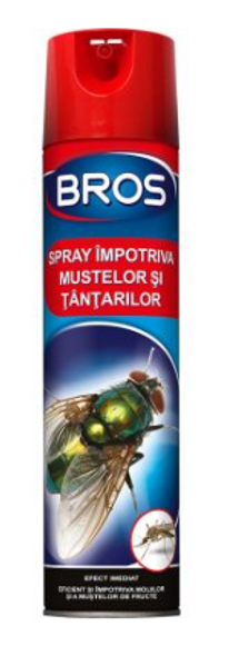 Spray împotriva muștelor și țânțarilor, 400 ml, Bros
