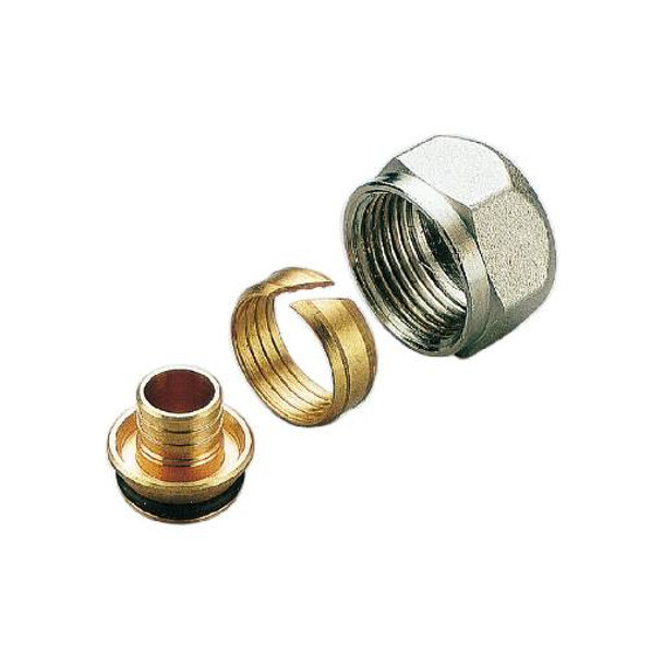 Adaptor nichelat pentru tub PE-X O, 16 x 2 mm, pentru conexiuni 3/4"