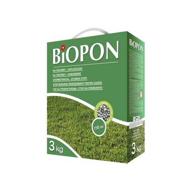 Biopon îngrășământ pentru gazon împotriva buruienilor, 3 kg