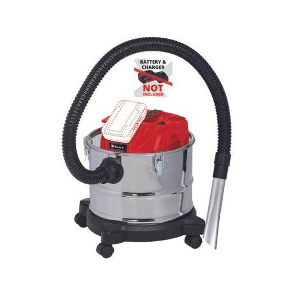 Aspirator fără cablu pentru cenușă Einhell PXC TE-AV 18/15 Li C-Solo, 100 mbar, rezervor 15 l, furtun 1.2 m