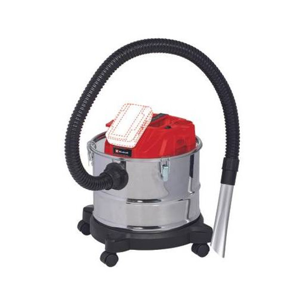 Aspirator fără cablu pentru cenușă Einhell PXC TE-AV 18/15 Li C-Solo, 100 mbar, rezervor 15 l, furtun 1.2 m