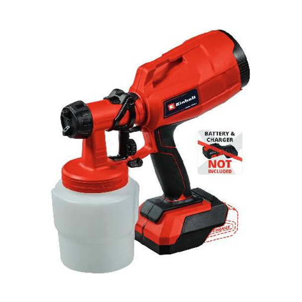 Sistem de pulverizare cu vopsea fără cablu Einhell TC-SY 18/60 Li Solo, debit 650 ml/min, rezervor 800 ml