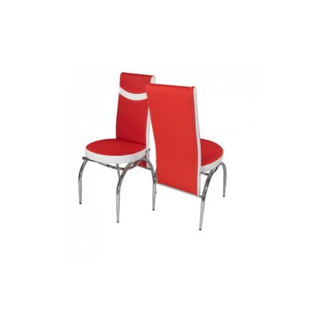 Set masă sticlă + 6 scaune Red Point