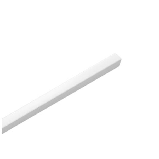 Lamelă riflaj Linea Slim Single, fără strat de bază, culoare alb, 2650x22x27 mm