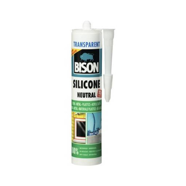 Silicon pentru construcții neutral, transparent, 280 ml, Bison