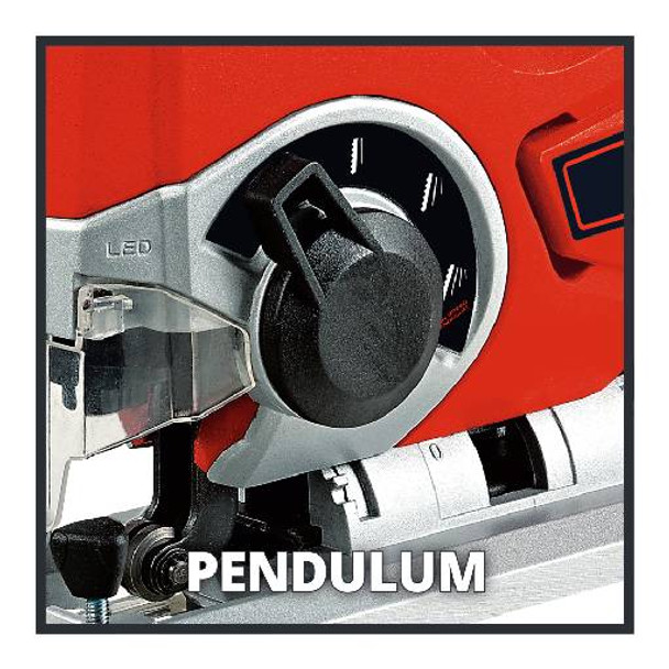 Fierăstrău pendular Einhell PXC TE-JS 18 Li Solo, fără acumulator, 18 V,  tăiere în lemn/plastic/oțel 80/12/10 mm, iluminare LED, ghidaj paralel