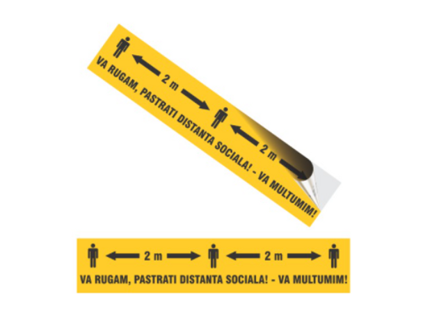 Indicatorul Pastrați Distanța Socială, 2m