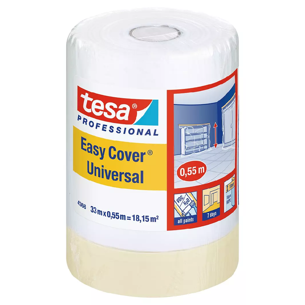 Bandă Tesa Easy Cover,  33 m x 550 mm