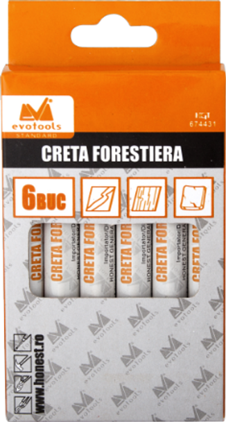 Set cretă forestieră, Evotools, 6 bucăți/set