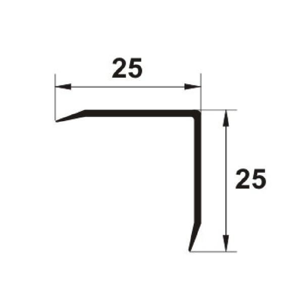 Cornier cu laturi tesite, 2.7 m